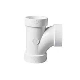 Love U Now Da05150 1-1/inch Dwv Pvc Tee Pipe Fitting Adapter - Pcs White 1 1/2 Inch 2