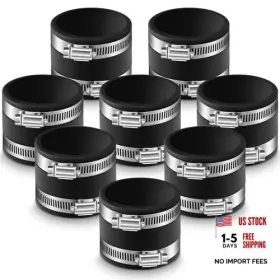 Minatee Tc-minatee-1087 Pcs Dust Control Flex Cuffs With Stainless Steel Hose 2-1/2 Inch 8