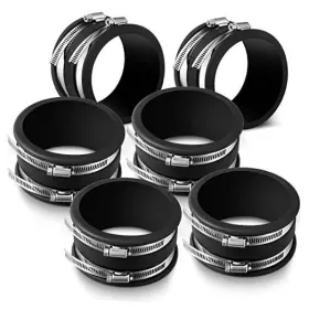Minatee Tc-minatee-716 Pcs Dust Control Flex Cuffs With Stainless Steel Hose Clamps 4 Inch 6
