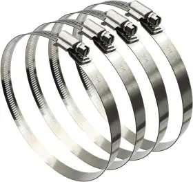 Nobrand 194-216 6 Inch Adjustable 304 Stainless Steel Hose Clamp 141mm-165mm