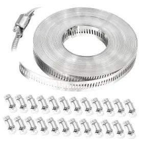 Nodaaiie 708419 1 Lvg9pxfv 32.8ft Metal Strap 24 Fasteners 304 Stainless Steel Hose Clamp Assortment Nodaaiie 708419 1 Lvg9pxfv 32.8ft Metal Strap 24 Fasteners 304 Stainless Steel Hose Clamp Assortment