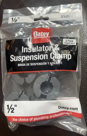 Oatey 33584 2x 1/2 Inch Insulator Suspension Clamp Model 5 Pack 2 Packs