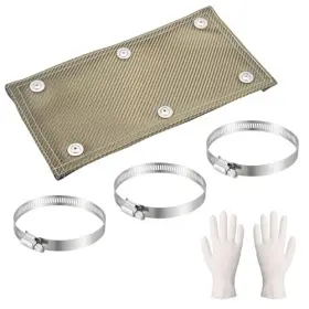 Ocr Ehs002 Titanium Pipe Shield 6 Inch X 12 Exhaust Heat With Gloves And 3 Pcs Ocr Ehs002 Titanium Pipe Shield 6 Inch X 12 Exhaust Heat With Gloves And 3 Pcs