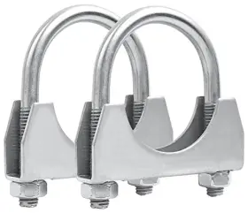 Palozo Ec-1.5 1.5 Inch Exhaust U Clamp With Saddle Flange For Tail Pipe 1-1/2