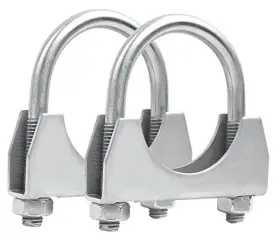 Palozo Ec-1.75 1.75 Inch Universal U-bolt Muffler Clamp Stainless Steel Exhaust Hanger 1 1-3/4