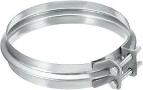 Patikil Pta231020tt000625eu Duct Clamp 6 Inch 150mm V-shape Zinc Plated Iron Pipe For Vent