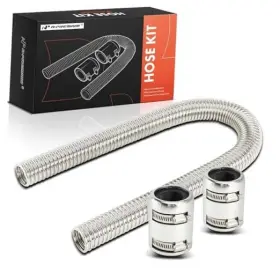 Premiumpartswhosale Aphsk009 36 Inch Universal Flexible Radiator Hose - Stainless Steel Water Silver Premiumpartswhosale Aphsk009 36 Inch Universal Flexible Radiator Hose - Stainless Steel Water Silver