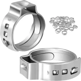 Rhafayre No21-2 Pex Crimp Rings 1/2 Cinch Clamps For Tubing 50 Pcs Pipe Inch -50pcs