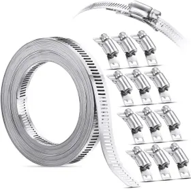 Ripeng 711181432084 Hoses Clamps Worm Stainless Steel Large Hose Clamp Dr
