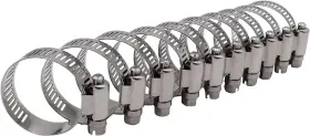 Roadformer Rcf16ss 1 Inch Worm Gear Hose Clamp - Sae 16 Size Full Stainless Steel With 1/2 Band Worki