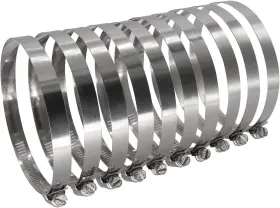 Roadformer Rcf80ss 5 Inch Worm Gear Hose Clamp - Sae 80 Size Full Stainless Steel With 1/2