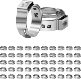 Ruby.q 445034929911 50/100/150/200 Pack Pex Cinch Clamps 1/2 Inch Stainless Steel Single Ear Ho