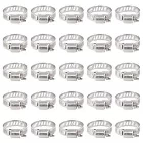Rustark 722943005729 25-pcs Adjustable 16 To 25mm Range Worm Gear Hose Clamp Clips Fuel Line Cla