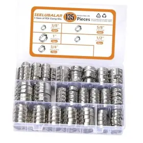 Seelubalar 744316455269 135 Pcs Pex Crimp Rings Assortment 304 Stainless 3/8 Inch 1/2 3/4 5/8 1 - 135pcs