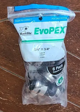 Sharkbite K256a6 6 Pc Evopex 3/4 Inch X Elbow - Model #k256a6