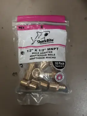 Sharkbite Uc120lfa10 10pc 1/2 Inch X Male Adapter - Model #uc120lfa10