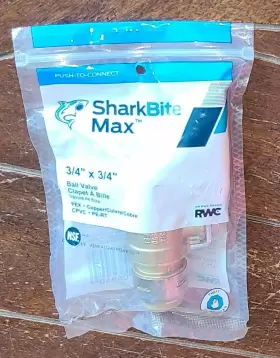 Sharkbite Ur22185a 3/4 Inch X Ball Valve Push-to-connect Model #ur22185a
