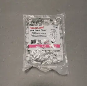 Sioux Chief Pe01-1/2c 100 Pieces 1/2 Inch Stainless Steel Pex Cinch Clamps