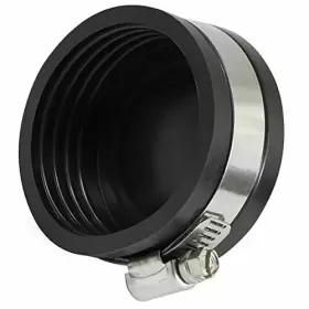 Supply Giant 804595017203 3942 Flexible Pvc Pipe Cap With Stainless Steel Clamps 2.4 Inch Inn