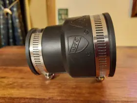 Supply Giant 804595048313 2 Inch X 1-1/2 Flexible Pvc Reducing Coupling With Stainless Steel Clamps
