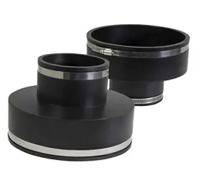 Supply Giant 804595279526 6i62x2 Flexible Pvc Reducing Coupling With Stainless Steel Clamps