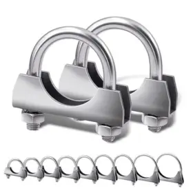 Tanstic T-1534-1542 2pcs U-bolt Exhaust Clamps Stainless Steel Muffler 1-1/4 Inch