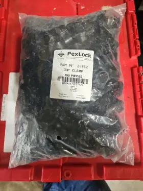 Thc Exports 28762 New 250 Piece Bags Pexlock 3/4 Inch Clamp Thc Exports 28762 New 250 Piece Bags Pexlock 3/4 Inch Clamp