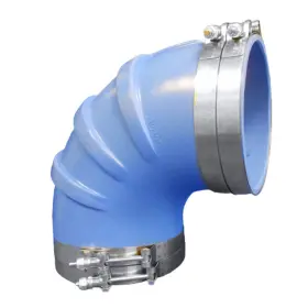 Trident Marine 290v4000-s/s 4 Inch Id 90 Blue Silicone Molded Wet Exhaust Elbow T-bolt Clamp