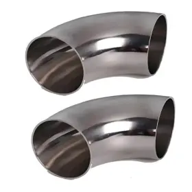 Urcollections 717981527463 4 Inch 90 Degree Ss304 Mandrel Bend Elbow 2 Pack - Stainless Steel