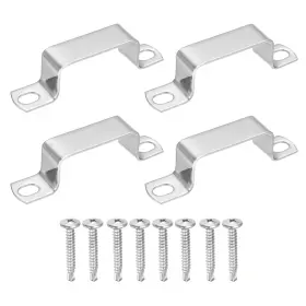 Uxcell 614462270606 4pcs 50x25mm U Shape Square Tube Clamp With Phillips Head Self Drilling Screws Uxcell 614462270606 4pcs 50x25mm U Shape Square Tube Clamp With Phillips Head Self Drilling Screws