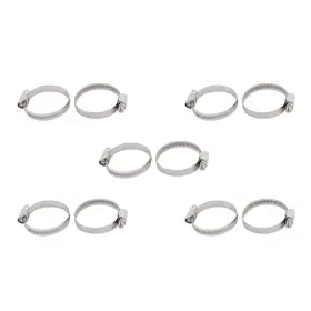 Uxcell 619668261205 10 Pcs Range 32mm To 50mm Dia Metal Hose Clamp Hoop Stainless Steel German Type
