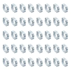 Uxcell 619668419897 40pack 15-18mm Double Ear Hose Clamp Galvanized Steel O Clip Crimp Rings