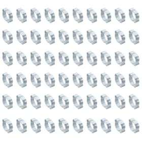 Uxcell 619668419903 60pack 15-18mm Double Ear Hose Clamp Galvanized Steel O Clip Crimp Rings