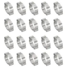 Uxcell 619668420091 20pack 17-20mm Double Ear Hose Clamp 304 Stainless Steel O Clip Crimp Rings Uxcell 619668420091 20pack 17-20mm Double Ear Hose Clamp 304 Stainless Steel O Clip Crimp Rings