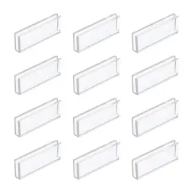 Uxcell 632702645175 12pcs Plastic Glass Connector 3mm 180 Degree Transparent To Clamp
