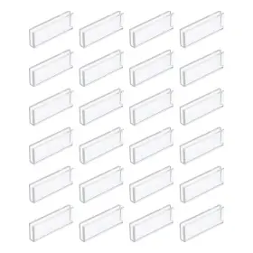 Uxcell 632702645533 24pcs Plastic Glass Connector 3mm 180 Degree Transparent To Clamp