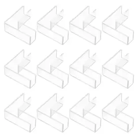 Uxcell 632702733995 12pcs Plastic Glass Connector 10mm L Shaped Transparent To Clamp Uxcell 632702733995 12pcs Plastic Glass Connector 10mm L Shaped Transparent To Clamp