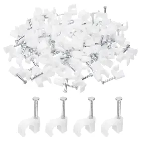 Uxcell 649603612755 100pcs Half Clamp J-hook With Nail 5mm Circular Single Cable Wire Clips Uxcell 649603612755 100pcs Half Clamp J-hook With Nail 5mm Circular Single Cable Wire Clips