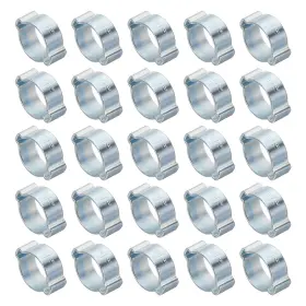 Uxcell 656320851916 50 Pack 15-18mm Double Ear Hose Clamp Galvanized Steel O Clip Crimp Silver