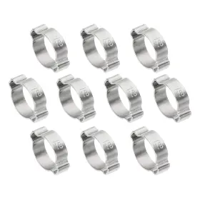 Uxcell 656320852203 10 Pack 15-18mm Double Ear Hose Clamp 304 Stainless Steel O Clip Crimp Rings