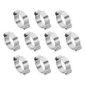 Uxcell 656320852272 10 Pack 20-23mm Double Ear Hose Clamp 304 Stainless Steel O Clip Crimp Rings