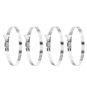 Uxcell 672668677452 6 Inch Stainless Steel Hose Clamp 4 Pcs 141-165mm 5.6-6.5inch Key Type