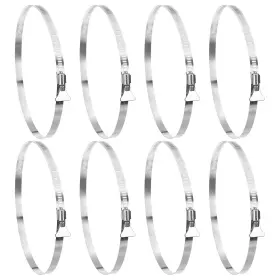 Uxcell 672668677520 8 Inch Stainless Steel Hose Clamp Pcs 194-216mm 7.7-8.6inch Key Type