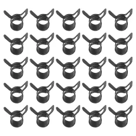Uxcell 680520208171 25 Pack Spring Band Hose Pipe Clamps For 5-6mm Od Black