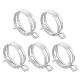 Uxcell 683867764881 5pcs 45mm Spring Band Action Fuel/silicone Vacuum Pipe Clamp Silver