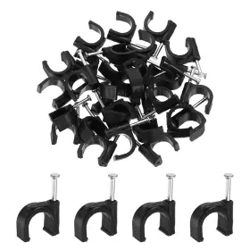 Uxcell 686130794943 60pcs 12mm Half Clamp J-hook With Nail Circular Single Cable Clips Uxcell 686130794943 60pcs 12mm Half Clamp J-hook With Nail Circular Single Cable Clips