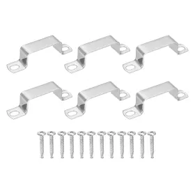 Uxcell 693974090223 6set 50x25mm U Shape Square Tube Clamp With Phillips Head Self Drilling Screws Uxcell 693974090223 6set 50x25mm U Shape Square Tube Clamp With Phillips Head Self Drilling Screws