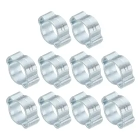 724117409678 UXCELL Pack Double Ear Hose Clamp Galvanized