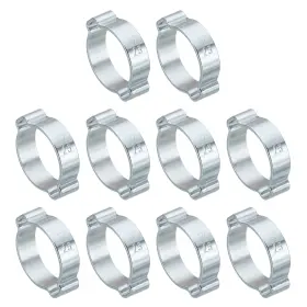 Uxcell 724117409814 30 Pack 22-25mm Double Ear Hose Clamp Galvanized Steel Crimp Rings