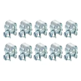 745060596666 UXCELL Mini Fuel Line Pipe Hose Clamp Clip Zinc